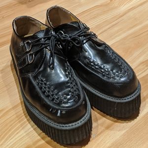 TUK goth punk vegan leather creepers platforms